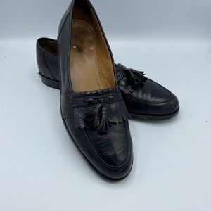 Black Mens Slip On Tassel Loafer